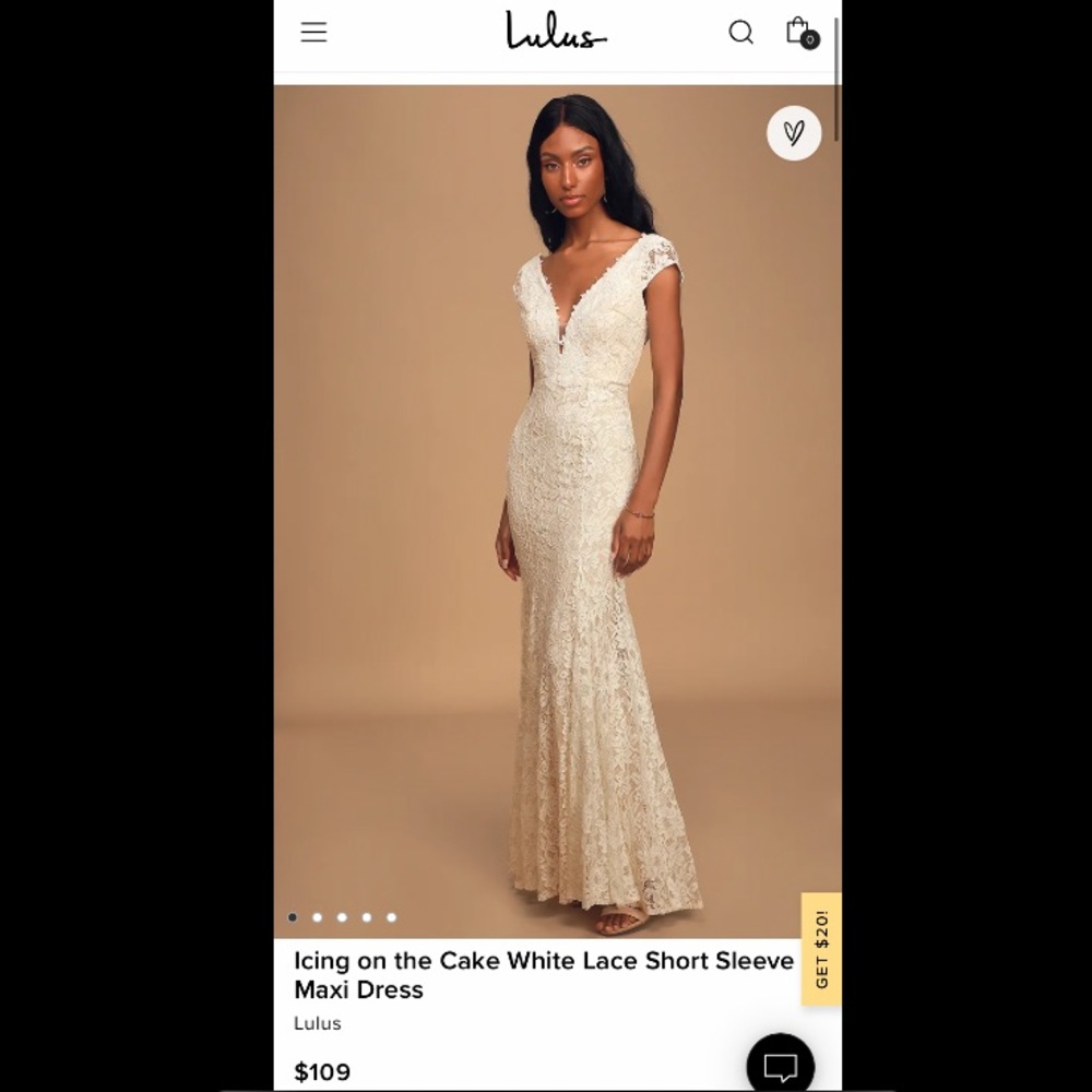 White/Cream lace dress